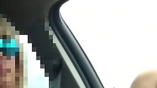 Playing And Cum In The Car On The M1