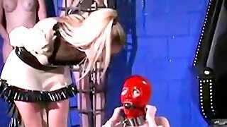 Nicole Takes Her Fresh Slaves Into Her Dungeon Space