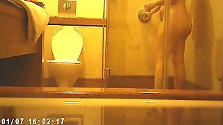 Unaware Wife In Bathroom