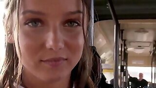 Hot Babe On Bus