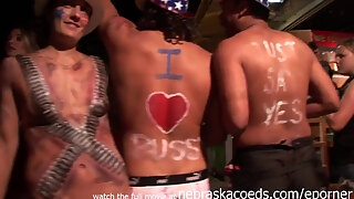 Nude In The Streets Of Key West Florida For Yearly Fantasy Fest Festival -students