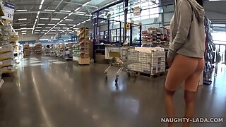 Naughtylada - Ltoe And Flashing In The Supermarket - Milf