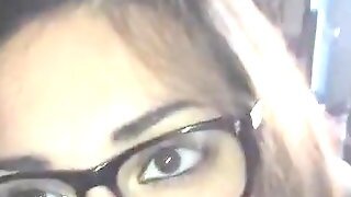 Hot Facial Over Her Sexy Glasses - Pov