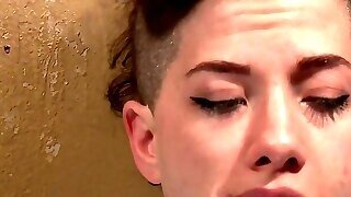 Tied In Metal Frame Bed Slave Gets Anal