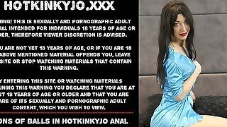 Tons Of Balls In Hotkinkyjo Anal Hole And Prolapse