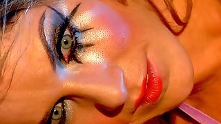 Busty Brunette Teases Sexy Blonde's Clit With A Vibrator