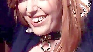 Fat Hooters Redhead And Dark-hued Asses Whipped