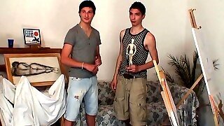 Young Boys Bang Nude Old Lady From Both Sides