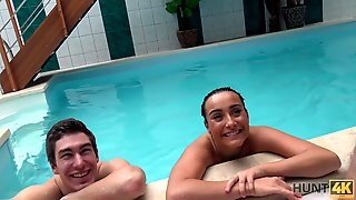 Hunt4k. Cuckold Doesnâ€™t Know His Lovely Darkhair Sells