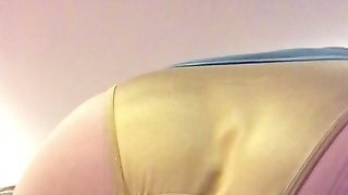 Satin Pantie Wife Busts Husbands Balls With A Wooden Spoon