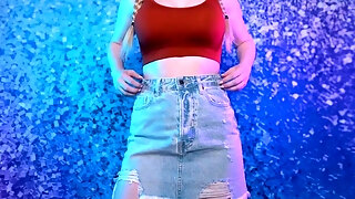 Asmr Mood Jeans Scratching - Public