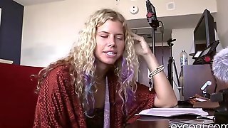 Blonde College Hippie Fucked To Orgasm And Covered In Cum