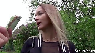 German Scout - Skinny Tattoo 18-year-old Monika Seduce To Make Love Hard