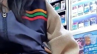 Korean Convenience Store Clerk Masturbation