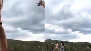 Two Spanish Whores Naked In The Street
