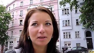 Czech Brunette Is Sucking A Random Guys Dick And Expecting To Ride It For A While