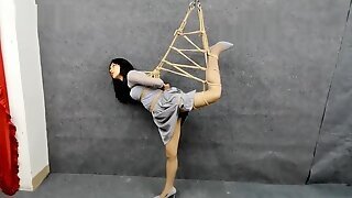 Asian Girl Tongue Tied & Bound In Public