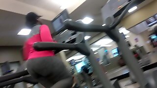 Fat Ass Ebony On Treadmill Part2
