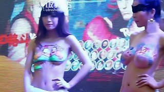 Asia Girl Body Painting