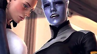 Liara Gets Seduced By Dr. Eva Core