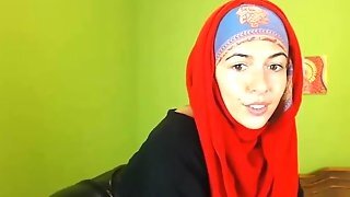 Muslimgirl In Lovely Leather Skirt