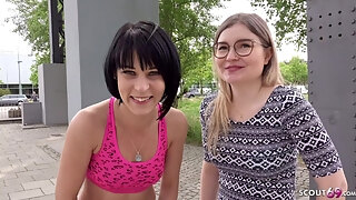 German Scout - Two Candid Girls From Berlin I First Ffm Threesome At Real Pickup Sex - Tiny Emily