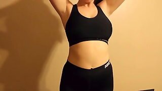 Huge Tits Rh3tt4l Does Jumping Jacks And Masturbates Hairy