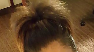 Sexy Tattooed Hooker Wearing Glasses Takes Facial