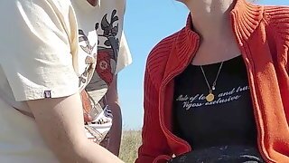 Petting And Suckhing Outdoor.