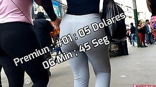 Candid Spandex Jeans Shorts Voyeur Premium 001-005