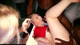 Interracial Swinger Party With Couple Of White Teens