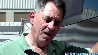 Busty CFNM Femdoms Cockriding On Bus