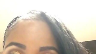 Back Girl Doing Cute Selfies