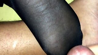Cum On My Wifes Pantyhosed Feet
