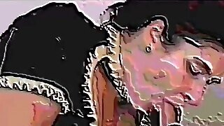 Married Rubber Slut Rubs Cock