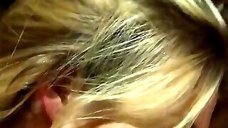 Cute Blonde Girl Tries To Deepthroat