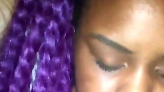 Sexy Ebony Sucks White Dick