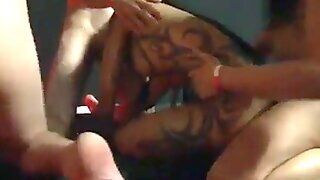 German Thai Big Tits Gang Bang.