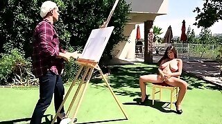 Kinky Artist Seduces His Hot Smoking Model Into Riding Dick