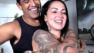 Tattooed Brunette, Elisa Sanches Is A Big Titted Brunette Who Likes Casual Sex And Intense Orgasms