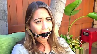 Girl Tied In Chair And Ball Gagged Drooling