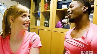 Freaking Out Black Dude Cant Take His Eyes Off Perky Tits
