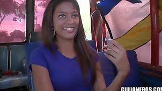 Liz Paola Has Some Fun On The Bus