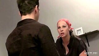 Big Breasted Blue Collar Girl Serves Her Lover