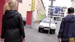Hunt4k. Blondie Hair Lady Picked Up By Man Who Wanted To Help...