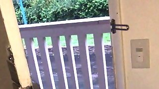 Cum On Her Ass With Hotel Door Wide Open
