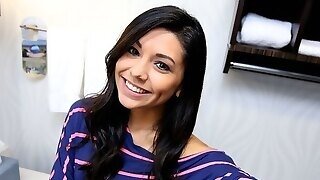 Hot Young Petite Latina Teen Fucked On Bathroom Sink Pov