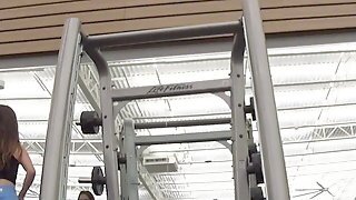 Amazing Ass In Blue Gym