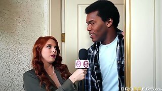 Horny Lad Licking And Ramming The Ginger Female Reporter