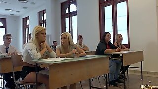 College Students Fuck Their Professor In Classroom Hardcore